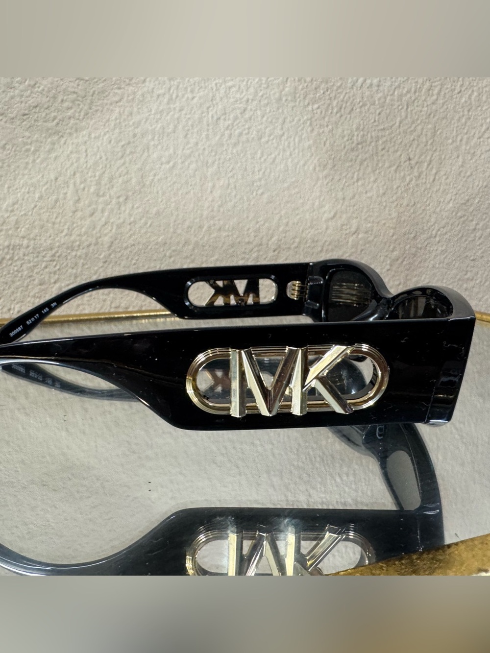 Michael Kors Black Gloss Rectangular Sunglasses - Picture 2 of 5
